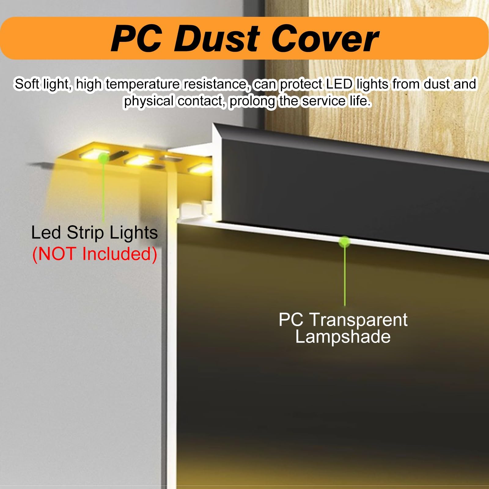 Moldura de remate de Techo, zócalo de Aluminio para iluminación indirecta, Montaje en Superficie de 7,6 x 7,6 cm, 8 Metros de Longitud. Ideal para molduras de Techo y zócalos de Pared. Diseñ