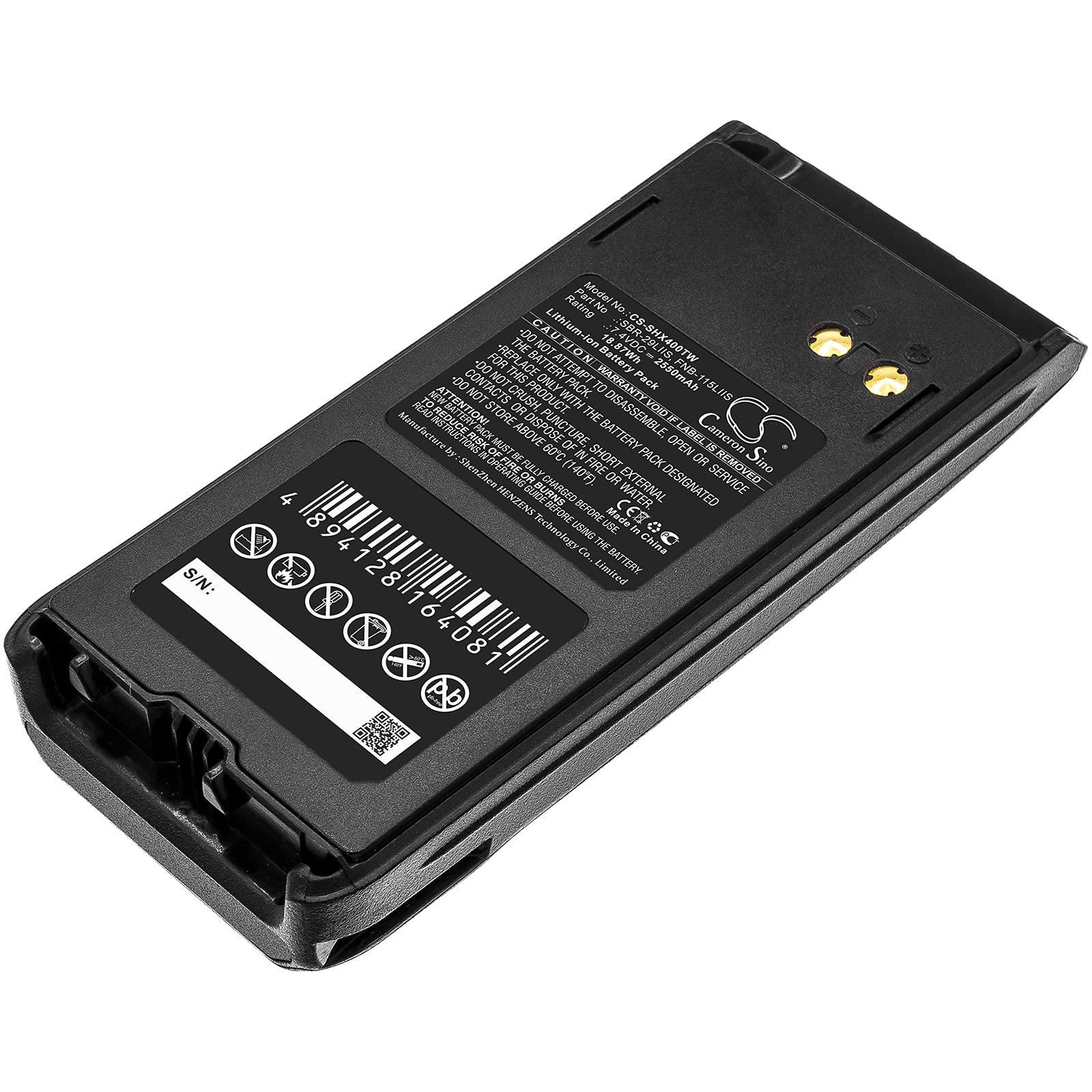 Camron Sino Battery for Standard Horizon HX400IS FNB-115LIIS, SBR-29LIIS 2550mAh / 18.87Wh