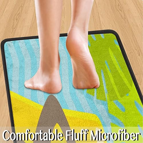 Miniatura 5 de Tapete de cocina de dibujos animados de perezoso en la playa 2 piezas tapetes acolchados antifatiga para suelo de cocina de 47 x 17 pulgadas29 x 17