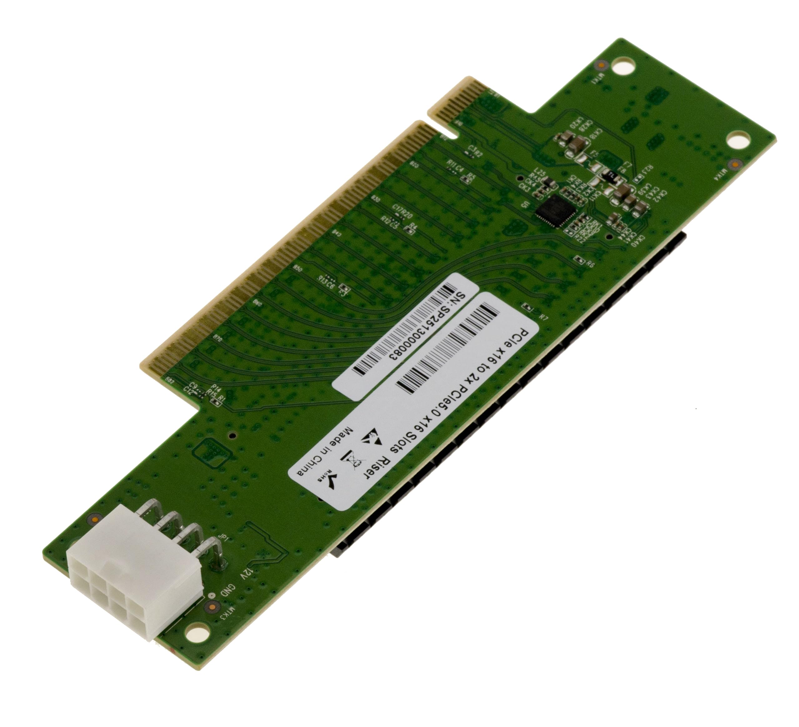 KALEA-INFORMATIQUE Adapter Riser PCIe Gen 5.0 x16 do 2 portów x16 90° Duplikator o przepustowości 64 GB/s