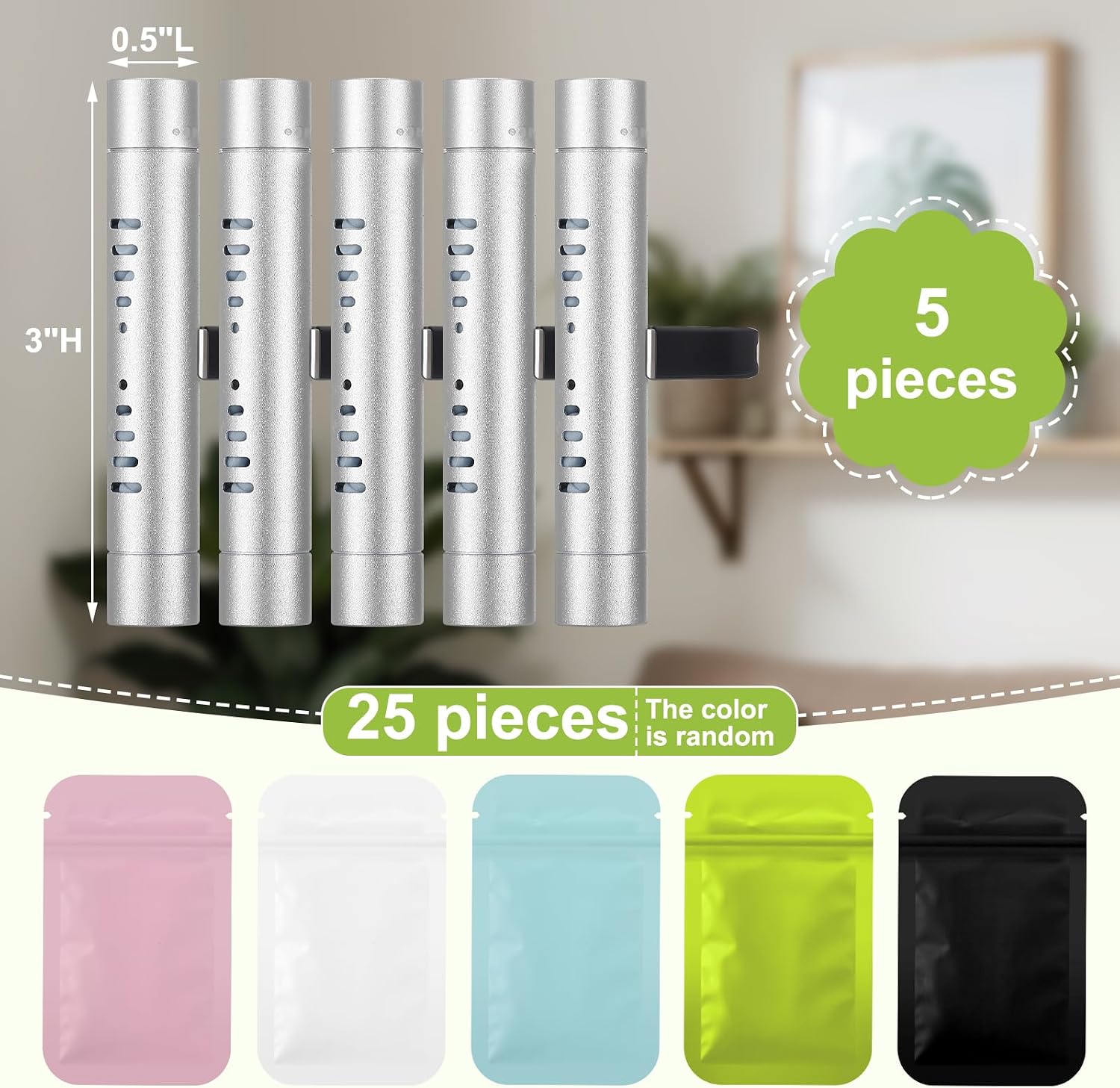 30 Pcs Whole House Air Freshener Passive Essential Oil Diffuser Vent Clips Easier Placement Adjustable HVAC Furnace Filter Scents House Freshener Fragrance System(Assorted Scents)