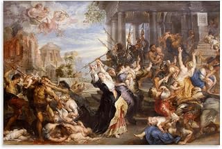 Peter Paul Rubens Massacre of The Innocents (Alte Pinakothek) Prints Wall Art Paintings Poster Artworks Picture Print Wall Art Painting Canvas Gift Decor Homes Decorative 12x18inch(30x45cm)