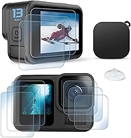 Vista 10 de FiTSTILL Protector de pantalla [6 piezas] para Go Pro Hero 7 (solo negro)/Hero HD (2018)/Hero 5/Hero 6, protector de pantalla de vidrio templado