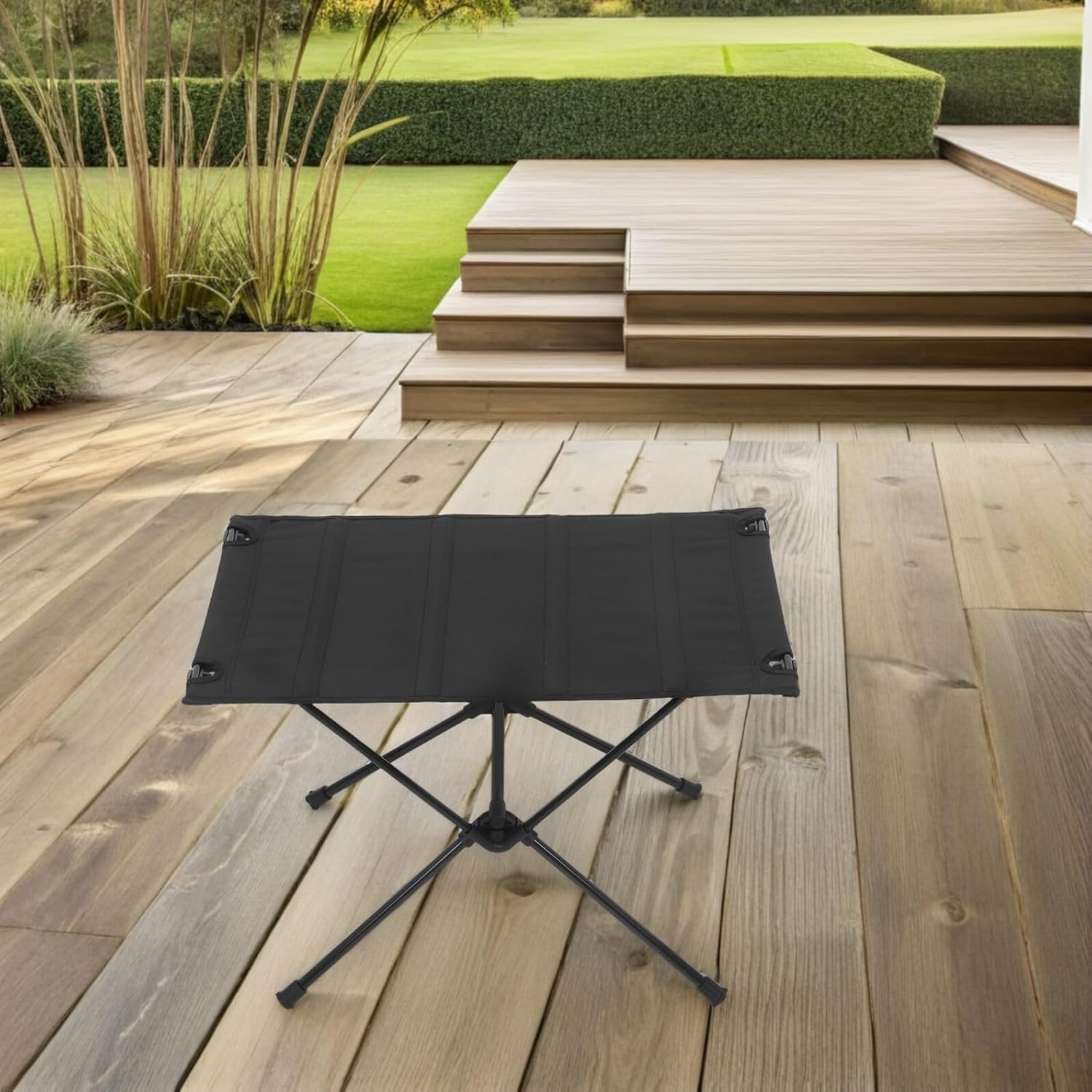 VALICLUD Ultralight Folding Camping Table with Aluminum Frame and Mesh Storage Net, Portable Small Outdoor Picnic and Hiking Desk for BBQ, Travel, and Backyard Use