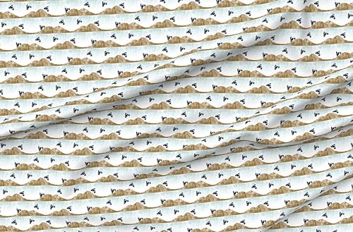 Spoonflower Tela - Motocross a pequeña escala Motocicleta Motocicleta Moda Niño Impreso en tela de popelina de algodón por The Yard - Costura de