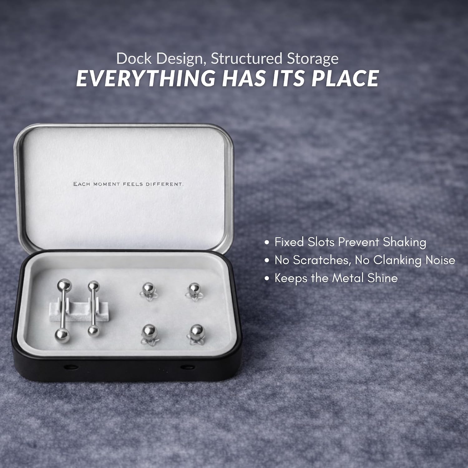 14G Titanium Tongue Rings – Implant Grade Internally Threaded Barbell Set for Daily Wear, Mixed 14mm & 16mm Bars, 4mm & 5mm Ball Options, Extra Balls & Storage Case Included