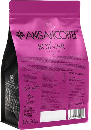 Anisah Coffee Bolivar Espresso Çekirdek Kahve 1000gr
