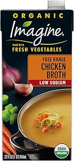 Imagine Organic Low Sodium Free Range Chicken Broth, 32 fl oz (Pack of 6)