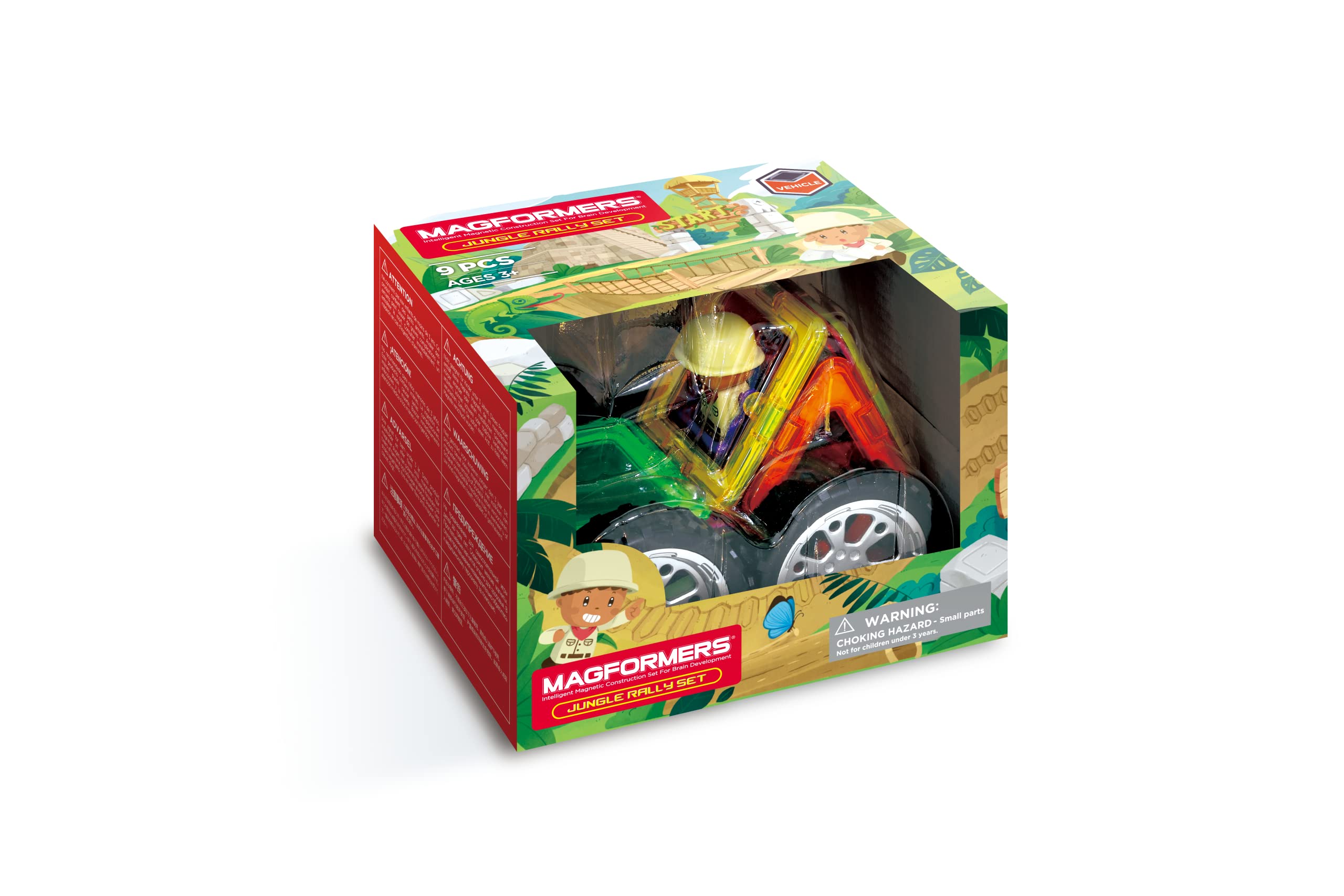Magformers Kart Rally 707022 - Piastrelle magnetiche e blocchi giocattolo per veicoli 3D