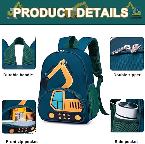 Miniatura 5 de LOIDOU Mochila para niños y niñas, mochilas preescolares para niños, bolsas escolares para jardín de infantes, juego de mochila para niños pequeños