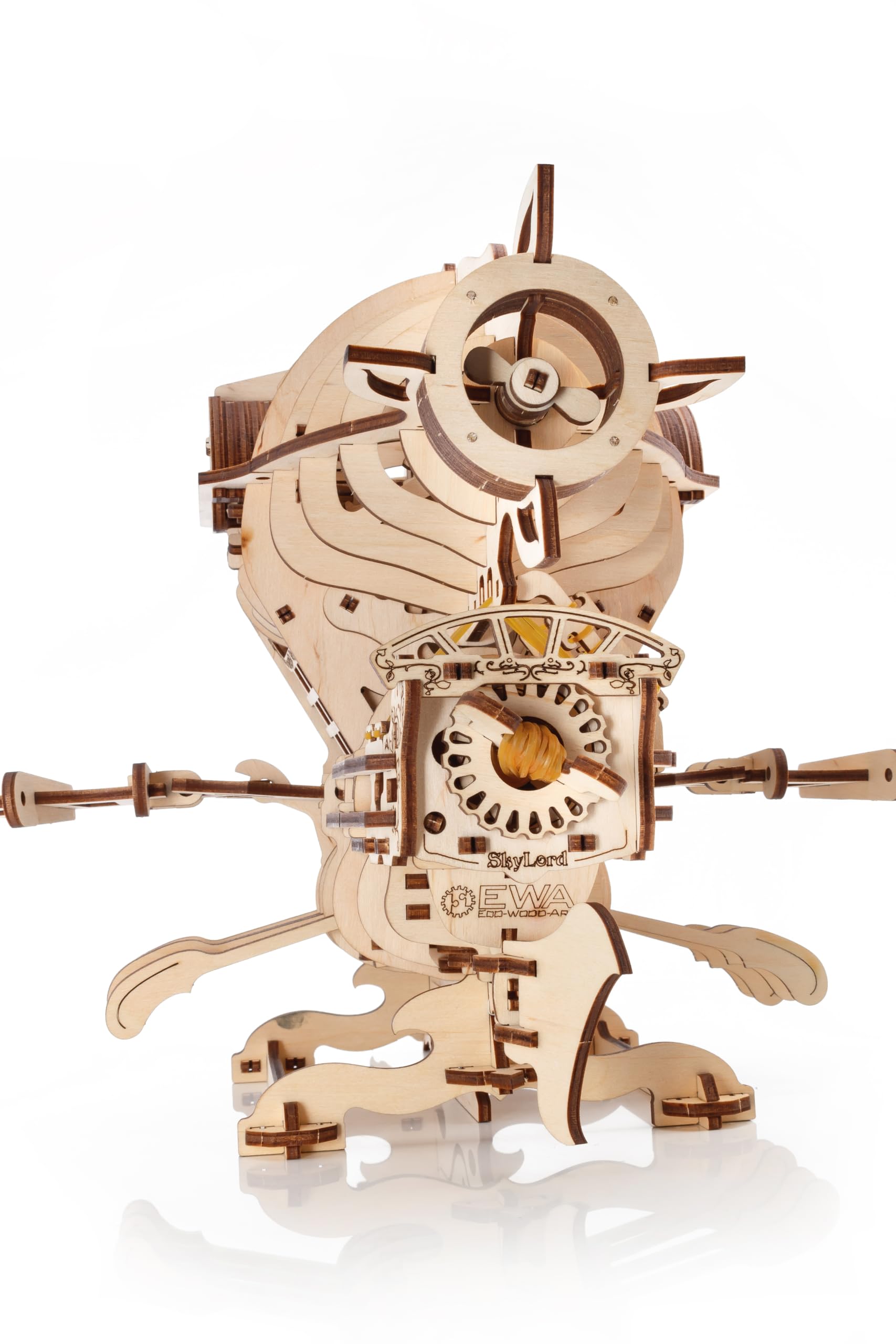 EWA Eco-Wood-Art - Drewniane puzzle 3D dla młodzieży i dorosłych – HIMMELSLORD – zestaw do samodzielnego montażu, nie wymaga kleju – 388 sztuk