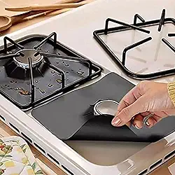 Combo 4 Protetores de Fogão, Reutilizável, Antiaderente, Resistentência Térmica Extensa, Limpeza Simples, Prático e Discreto