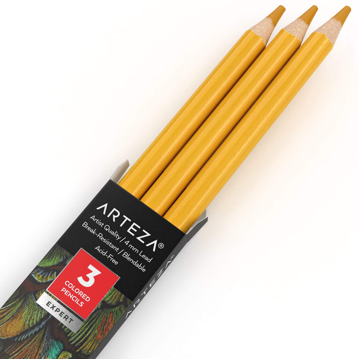 Amazon | Arteza 色鉛筆 3本入り А107 ターメリックイエロー ソフト