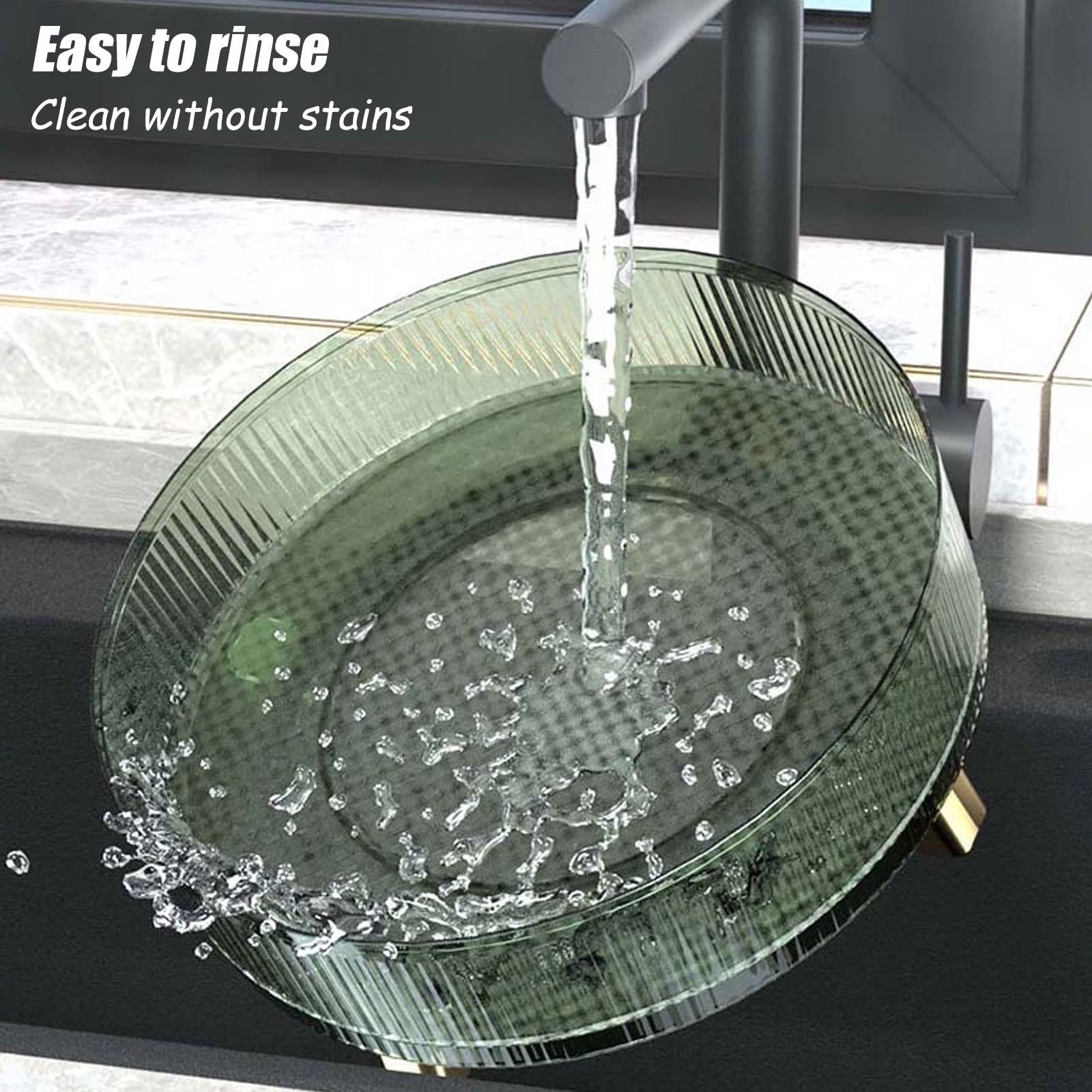 Lazy Susan Plateau tournant à 360° en plastique transparent pour maquillage, salle de bain, cuisine, salon, meuble-lavabo, solution d'économie d'espace
