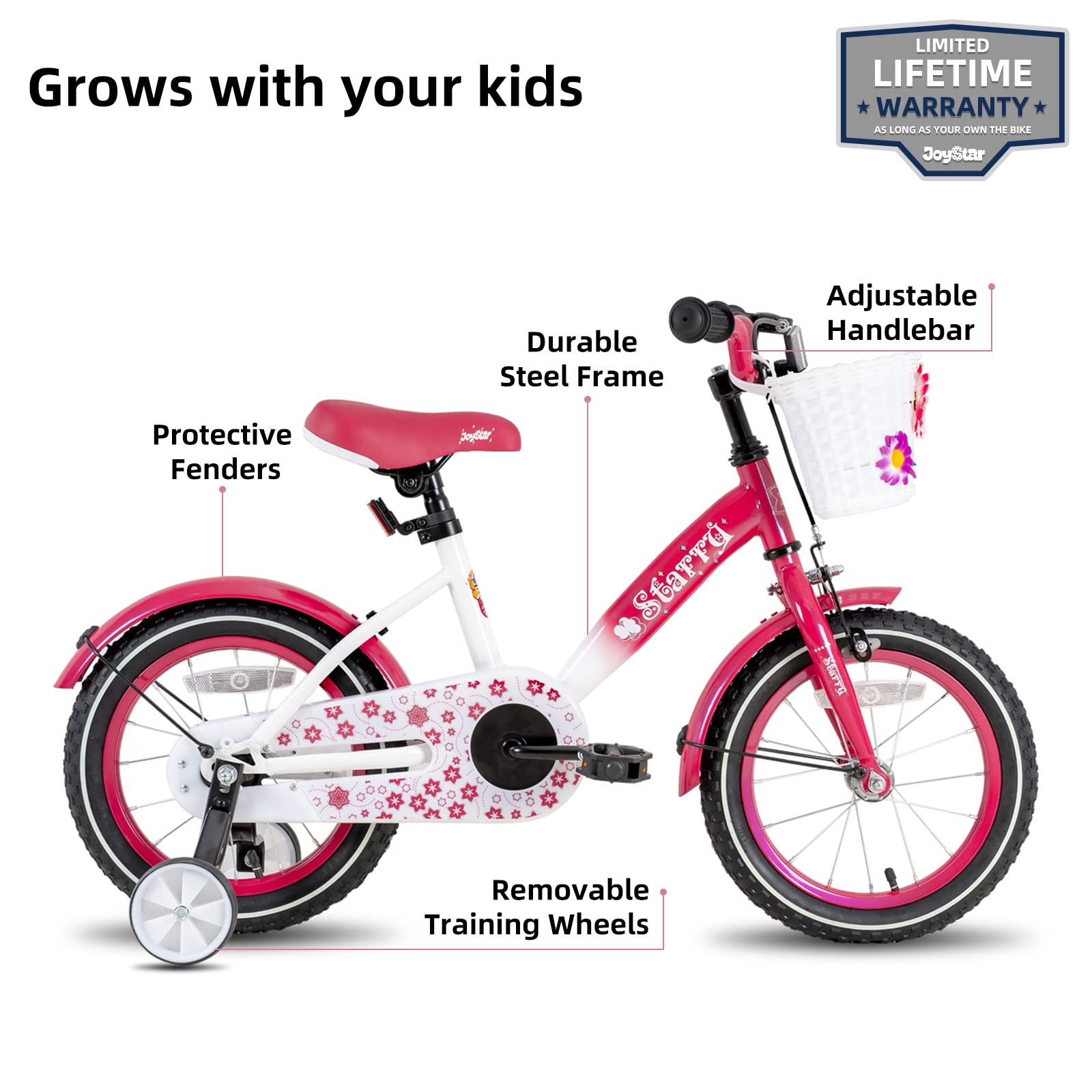 Amazon.co.jp: JOYSTAR(ジョイスター) 18インチ ガールズ バイク 5~8歳