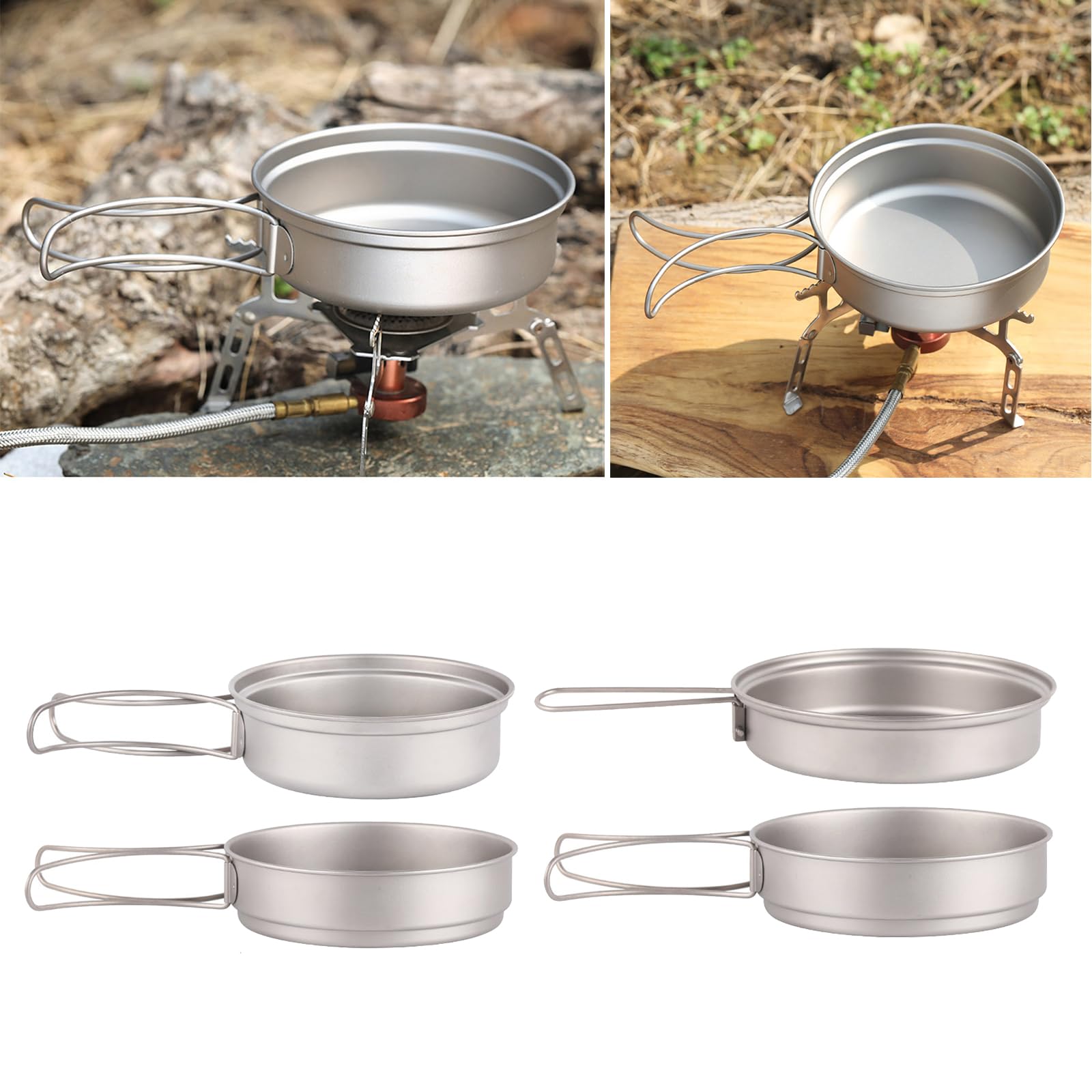 Compacts Assiette de camping avec poignée pliable et légère pour randonnée en plein air