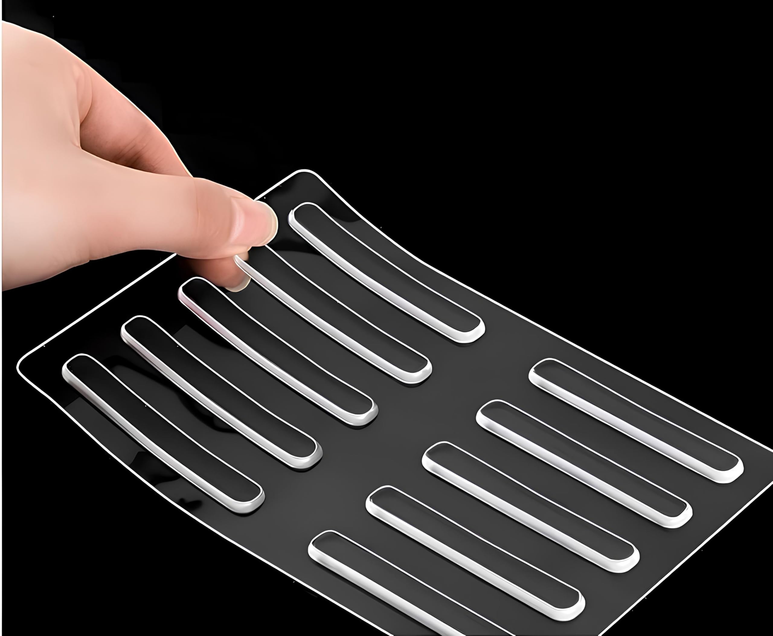 10Pcs Transparent 2.24-inch Door Handle Bumper Strips – Soft Self-Adhesive Wall Protectors for Door Knobs, Sliding Doors, and Walls – Clear Bumper Stoppers and Silencers.-image-45