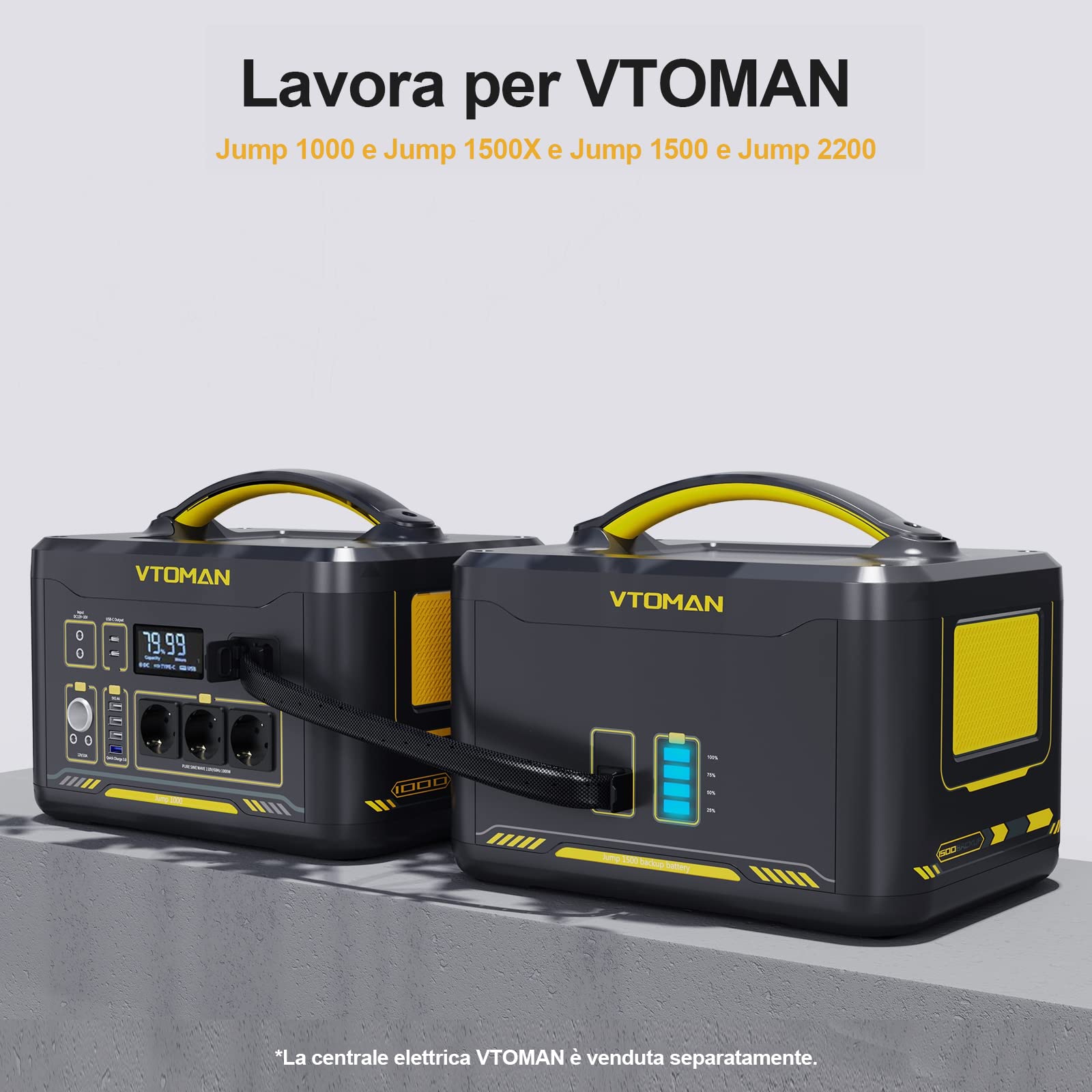 VTOMAN Jump 1500 Extra Battery 1548Wh – LiFePO4 Extra Battery