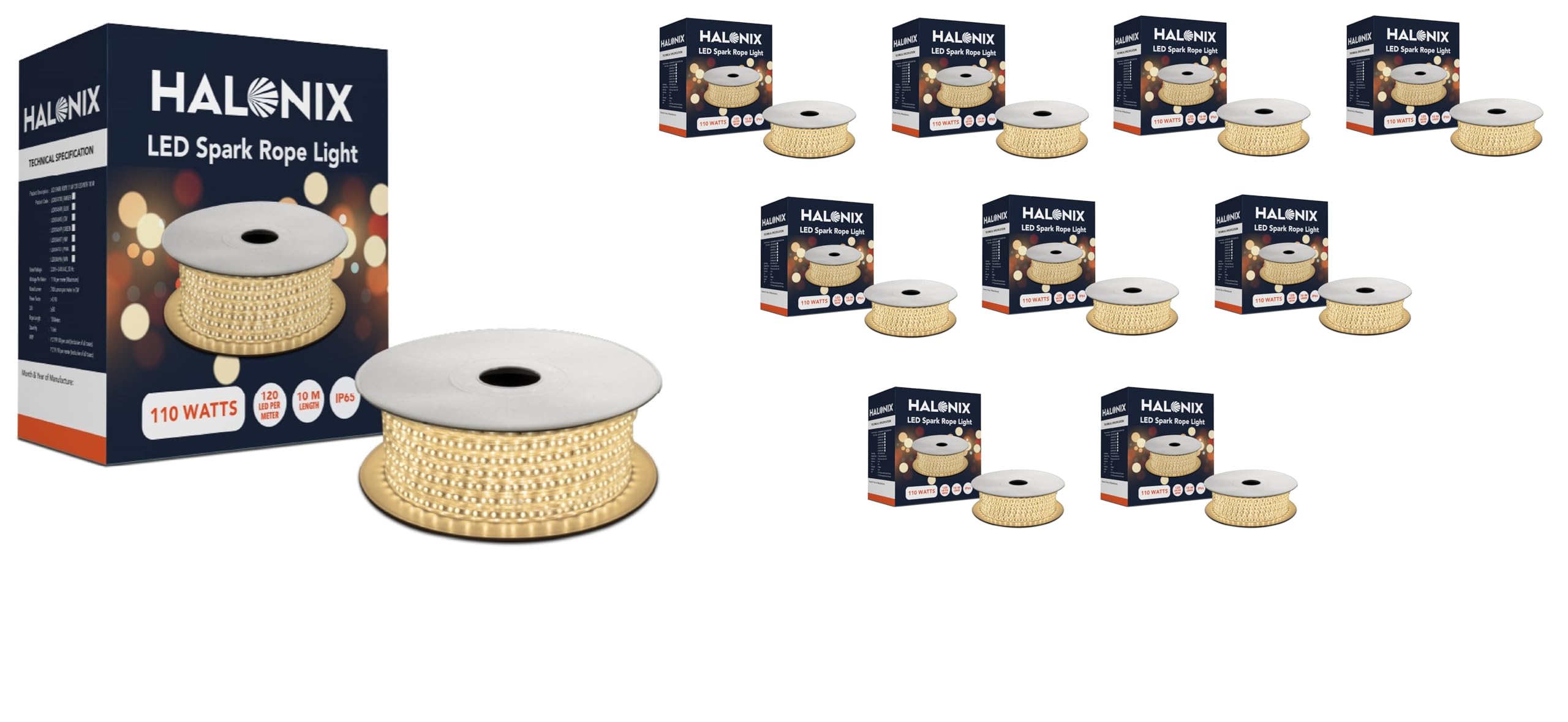 Halonix Rope Lights - 3 Pack, 10m Warm White -13 Halonix Rope Lights - 3 Pack, 10m Warm White -13