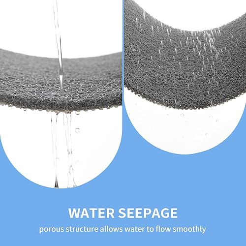 Miniatura 6 de Tapete antideslizante de secado rápido para bañera, ducha, piso, baño, hogar, cocina, hotel (gris, 24 x 16 pulgadas)