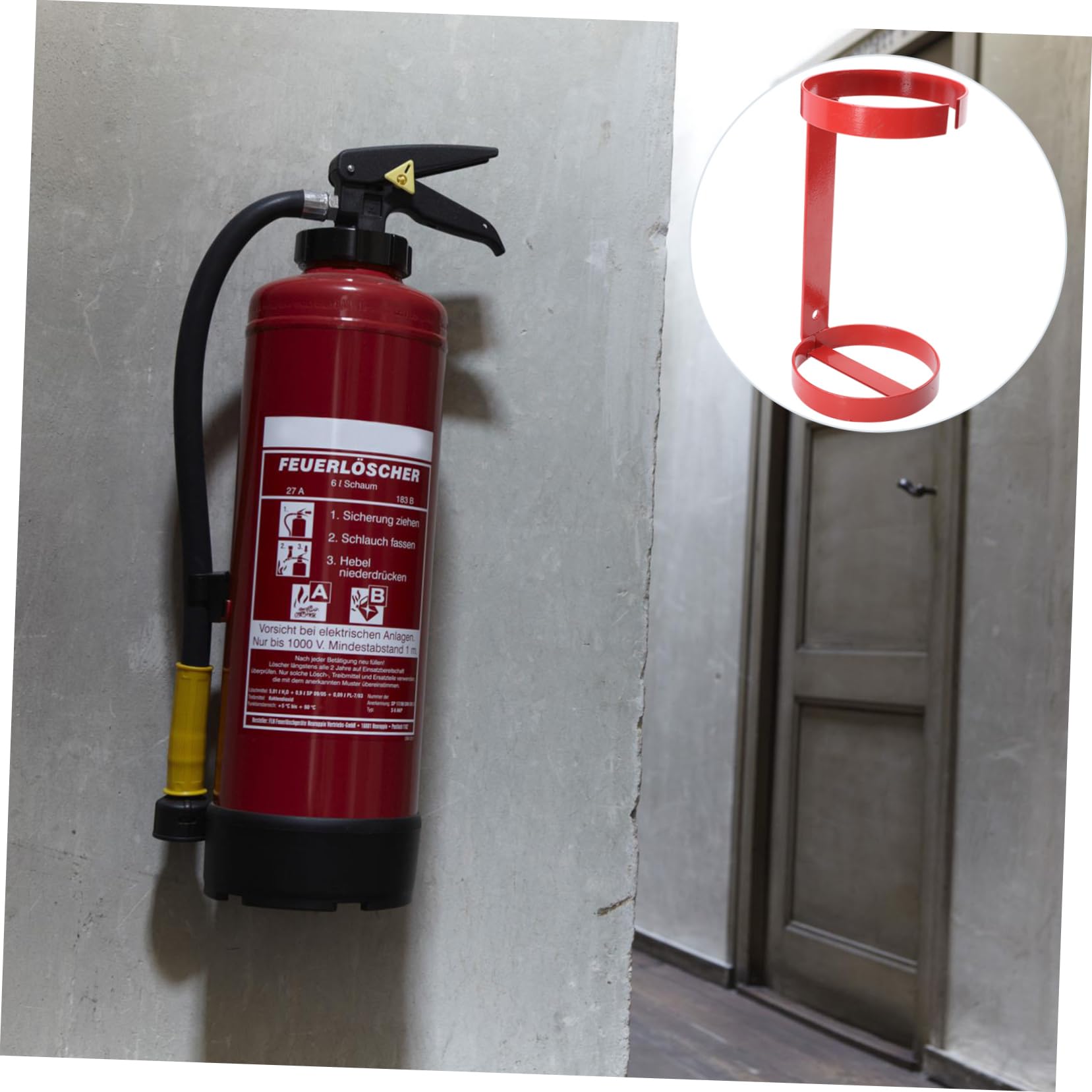 Estante Para Extintores De Hierro Soporte De Pared Para Extintor Colgador Para Extintor Para Oficinas