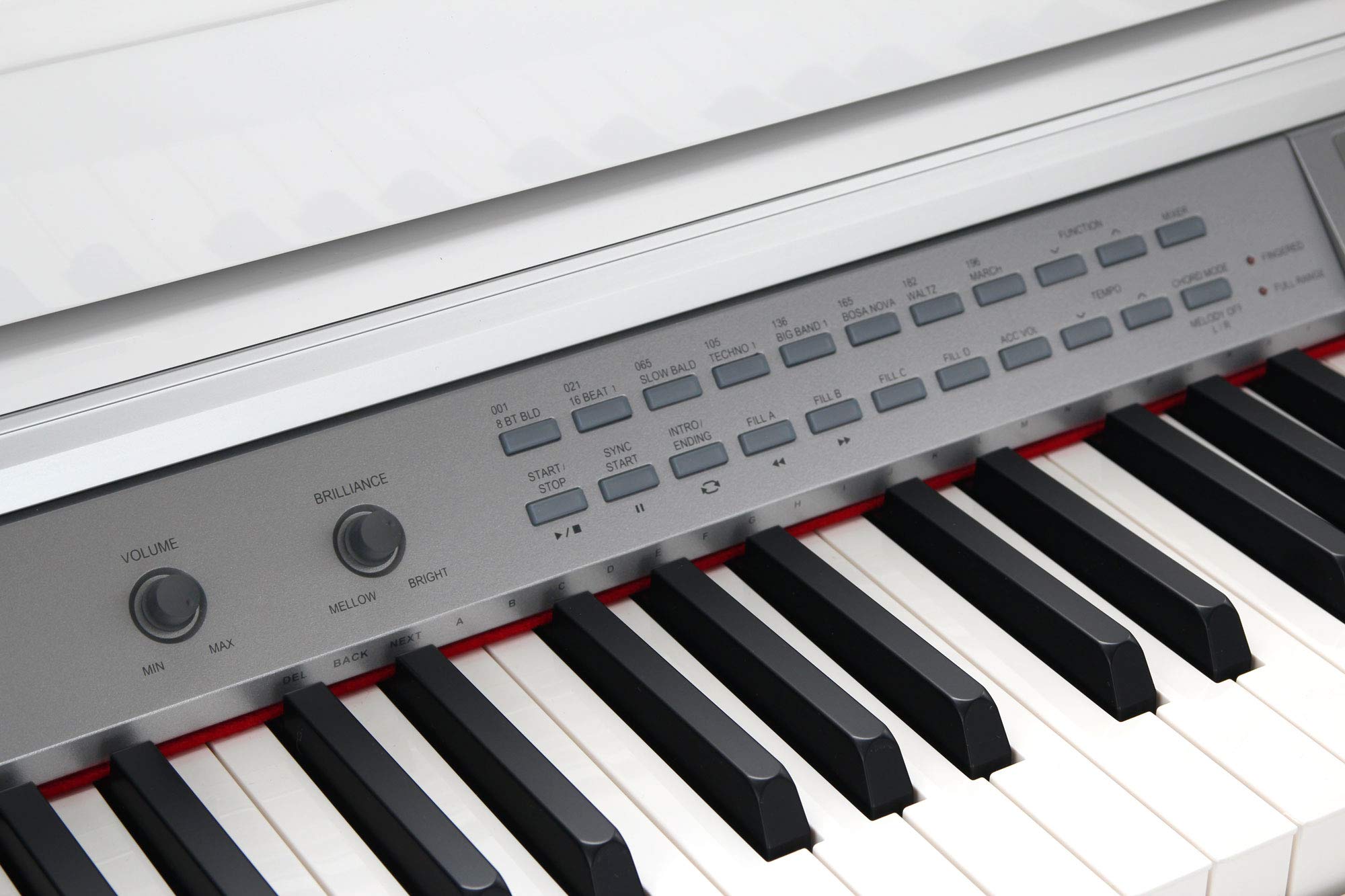 Classic Cantabile DP-A 410 WH E-Piano Bianco Lucido SET incl. Panchetta | Tastiera HA-88-S500 con 88 tasti a meccanica a martello e dinamica di tocco, 3 pedali (Sustain, Sostenuto, Soft), 600 Voices