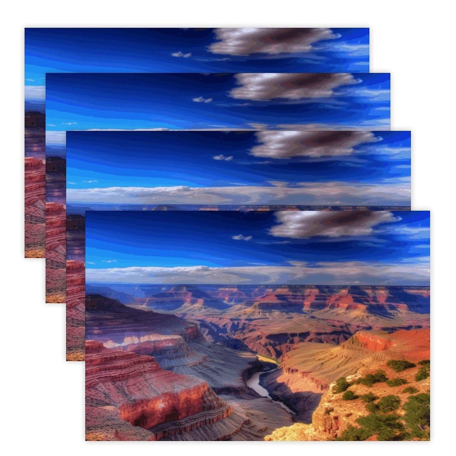 Beauty Grand Canyon Placemats Non-Slip Heat Resistant Table Mats Flax Washable Cloth Place Mats Easy to Clean Premium Placemat for Kitchen Dining Table Decor Party Outdoor