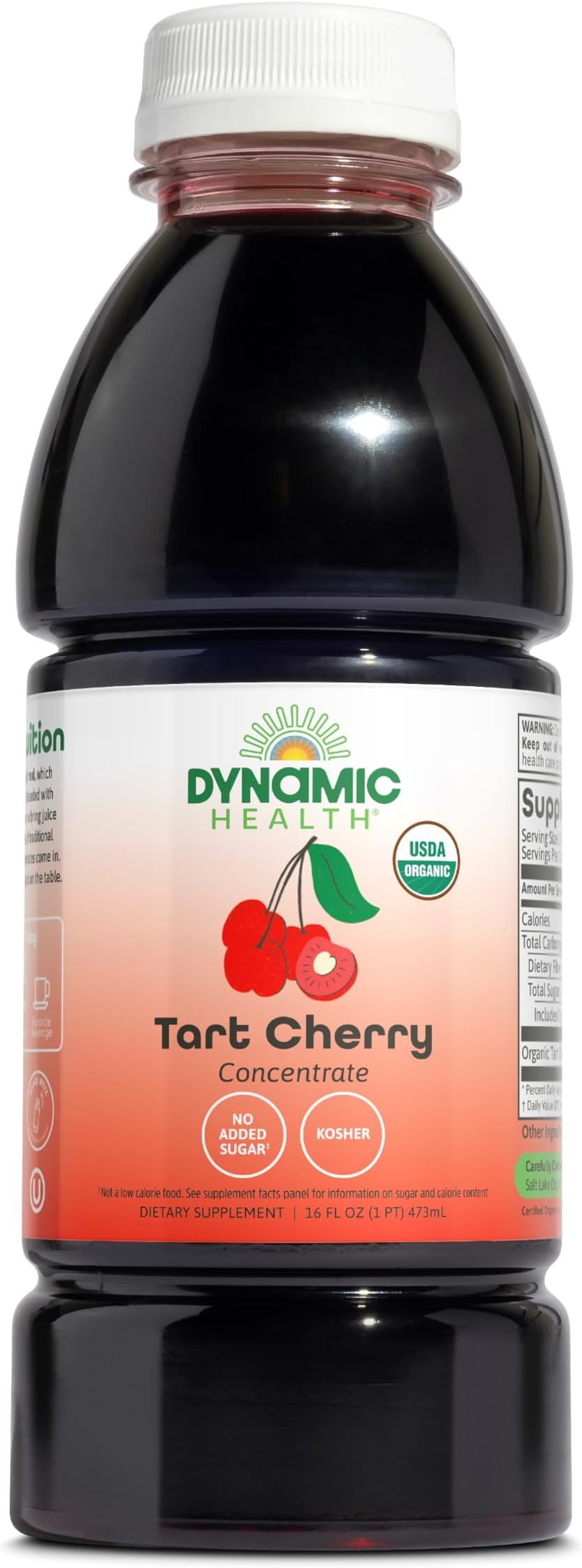 Dynamic Health Certified Organic, Tart Cherry Juice Concentrate, 16 Ounce by Dynamic Health