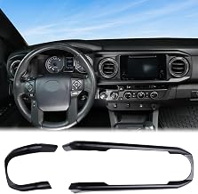 Aunginsy Center Console Dashboard Panel Trim Cover Compatible with Toyota Tacoma 2016-2023 Pickup Central Control Dash Board Decorative Frame Protection Strip Sticker ABS Overlays Interior Accessories