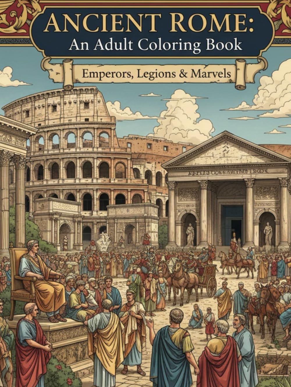 Ancient Rome: a stunning coloring book for adults
