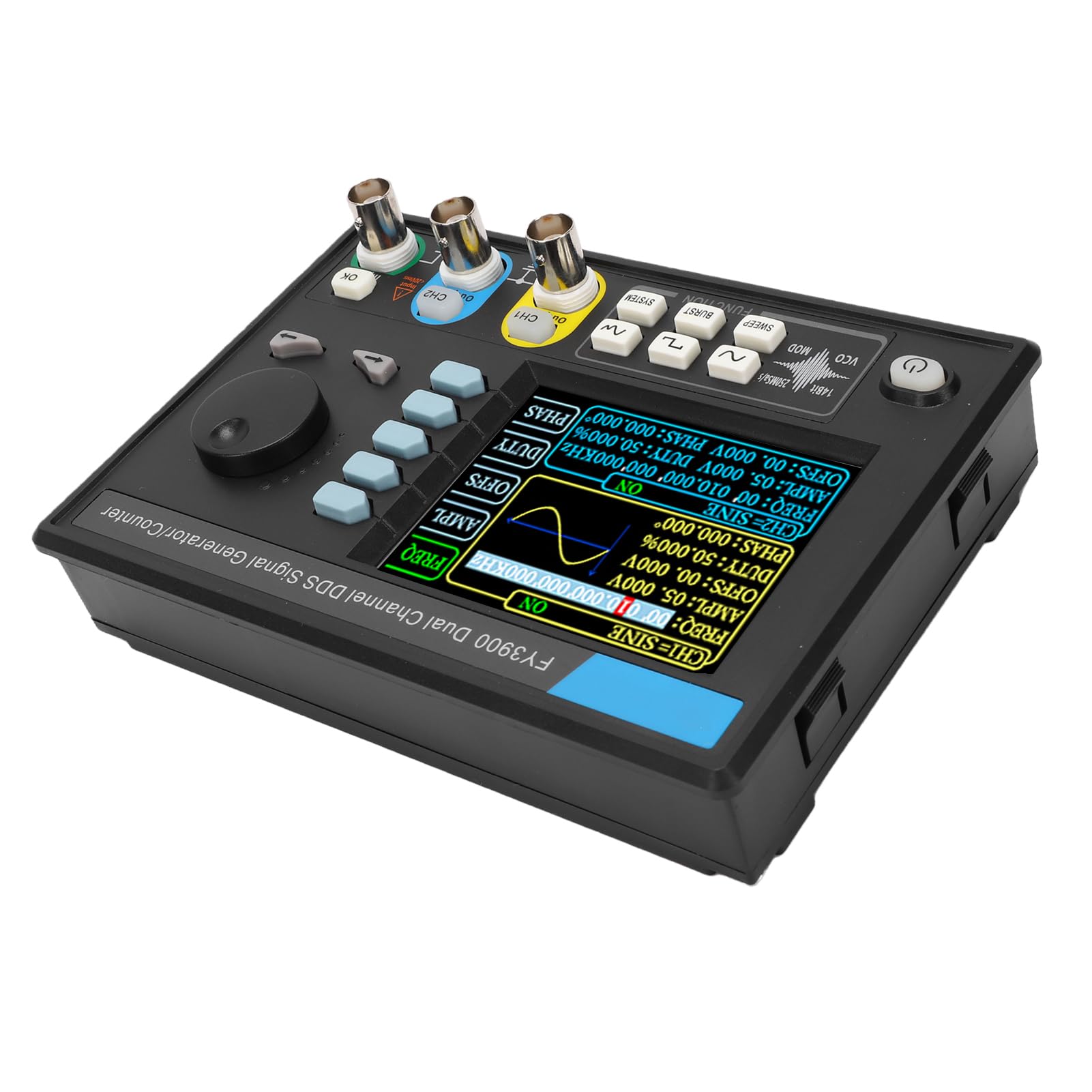 FTVOGUE Generador de Señal de Doble Canal 30MHz, 250MSa/s con LCD TFT de