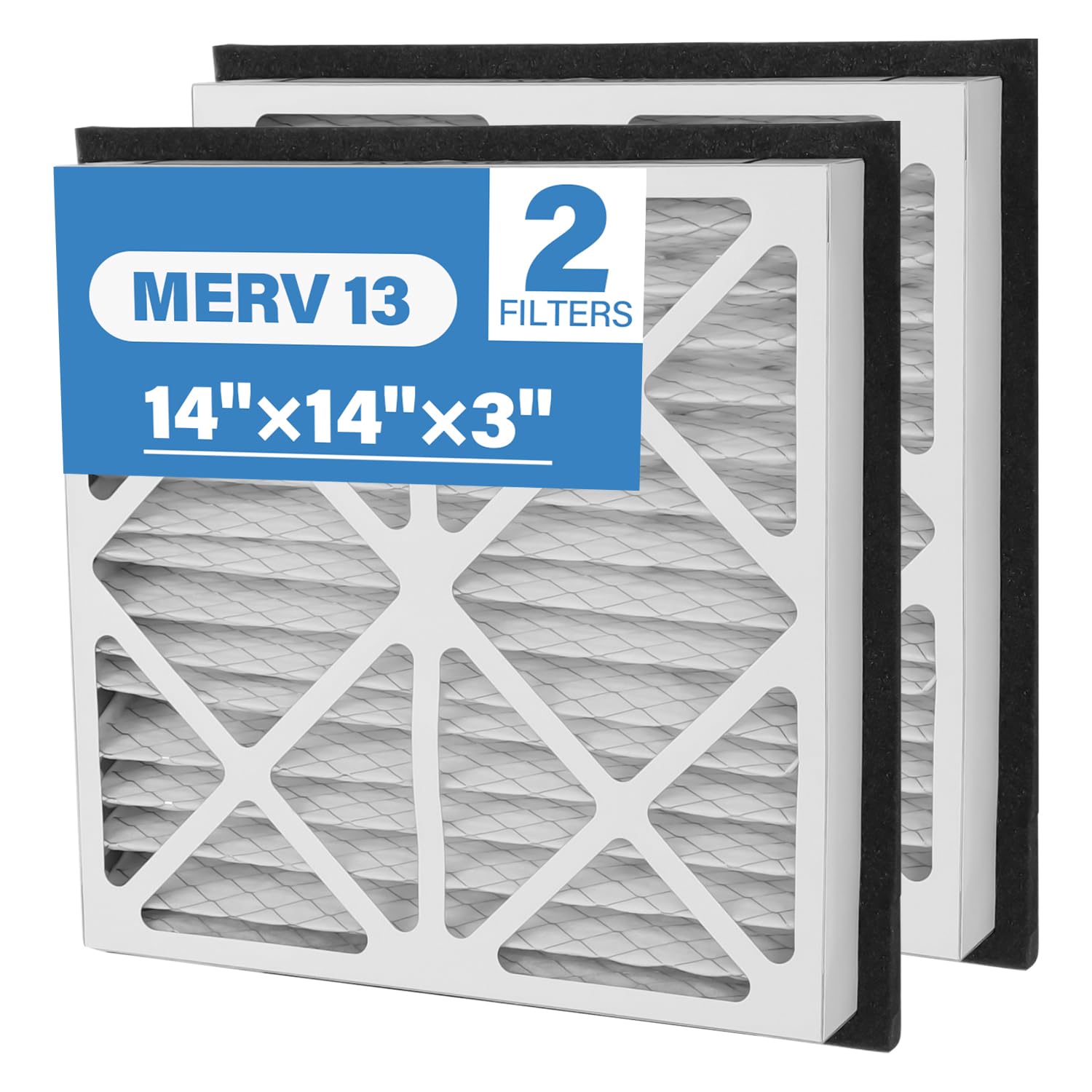 ふう 14x14x3 MERV 13 Pleated Air Filter Compatible with Zephyr VGF