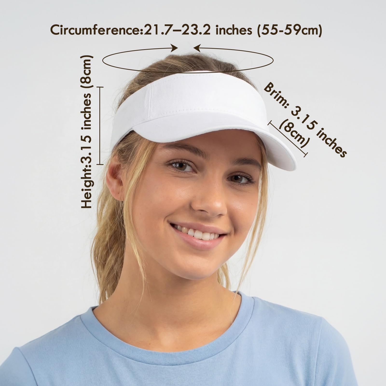 Viseras de sol para mujer, sombreros deportivos de algodón para protección solar, Bandera estadounidense, talla única
