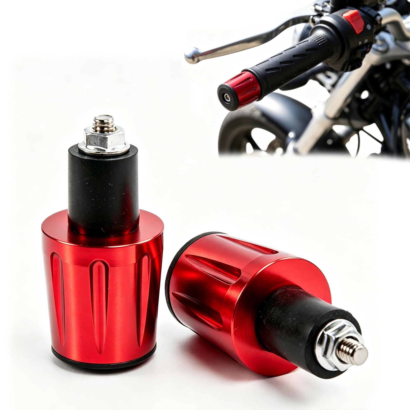 Embout de guidon moto universels 22mm en alu CNC pour Cafe Racer et scooter - 7