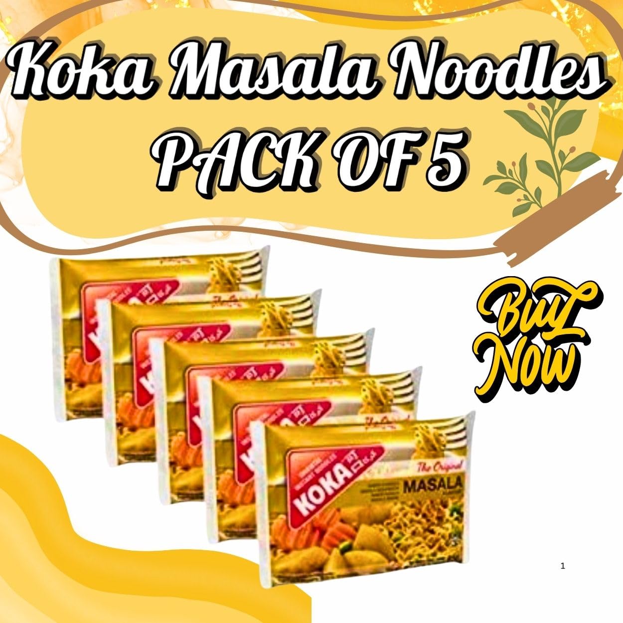 Koka Original Masala Flavour Instant Noodles, 85g, Indian-Style