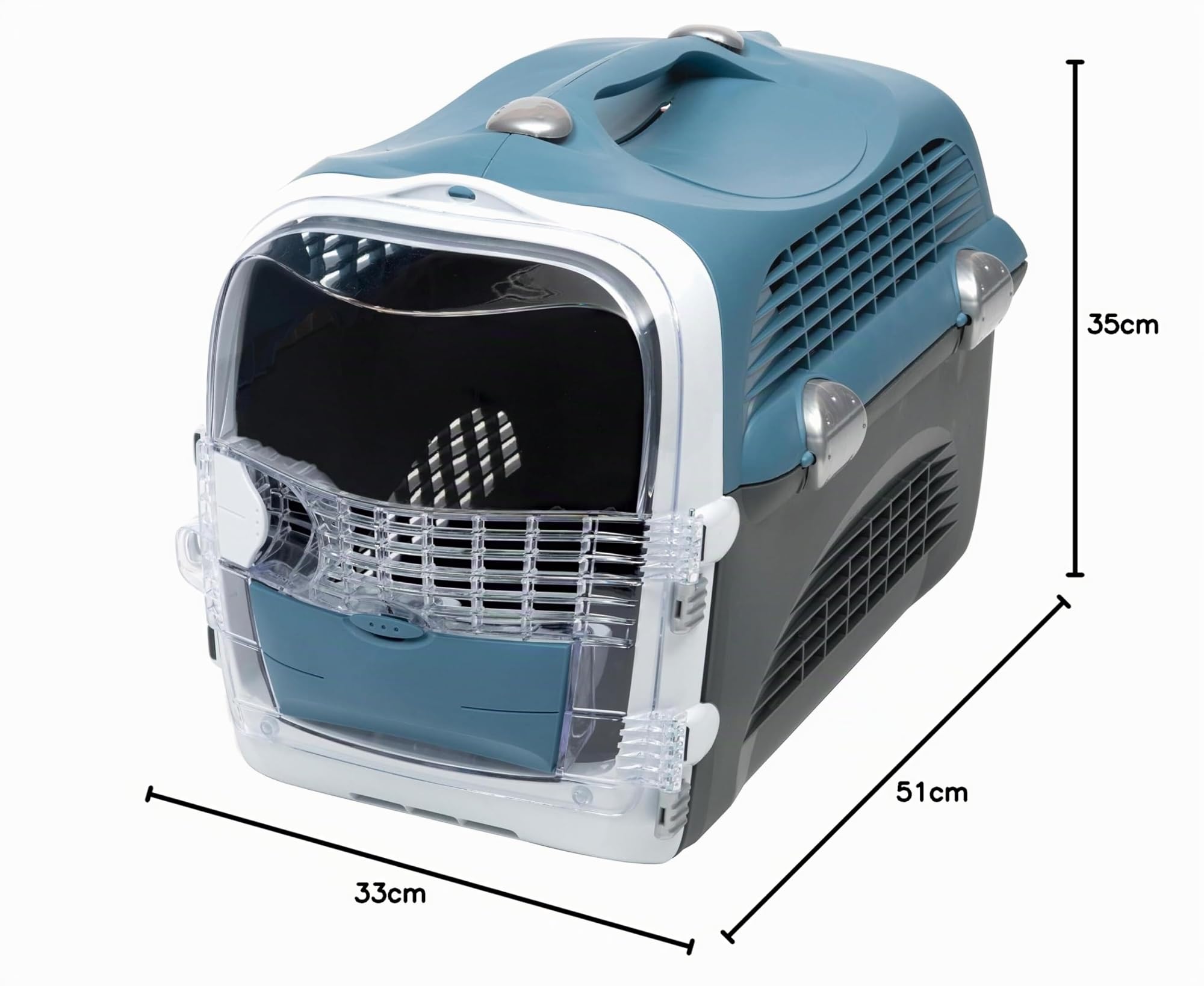 Catit Transportín para gatos Cabrio, azul gris