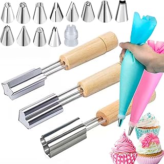 Cupcake Corer and Filler Tools Cake Digging Hole Maker Cupcake Plunger Hole punch Hole Cutter Cake Digging Holes Stainless Steel Cookie Dunker Tool Pastry Filling Accessories