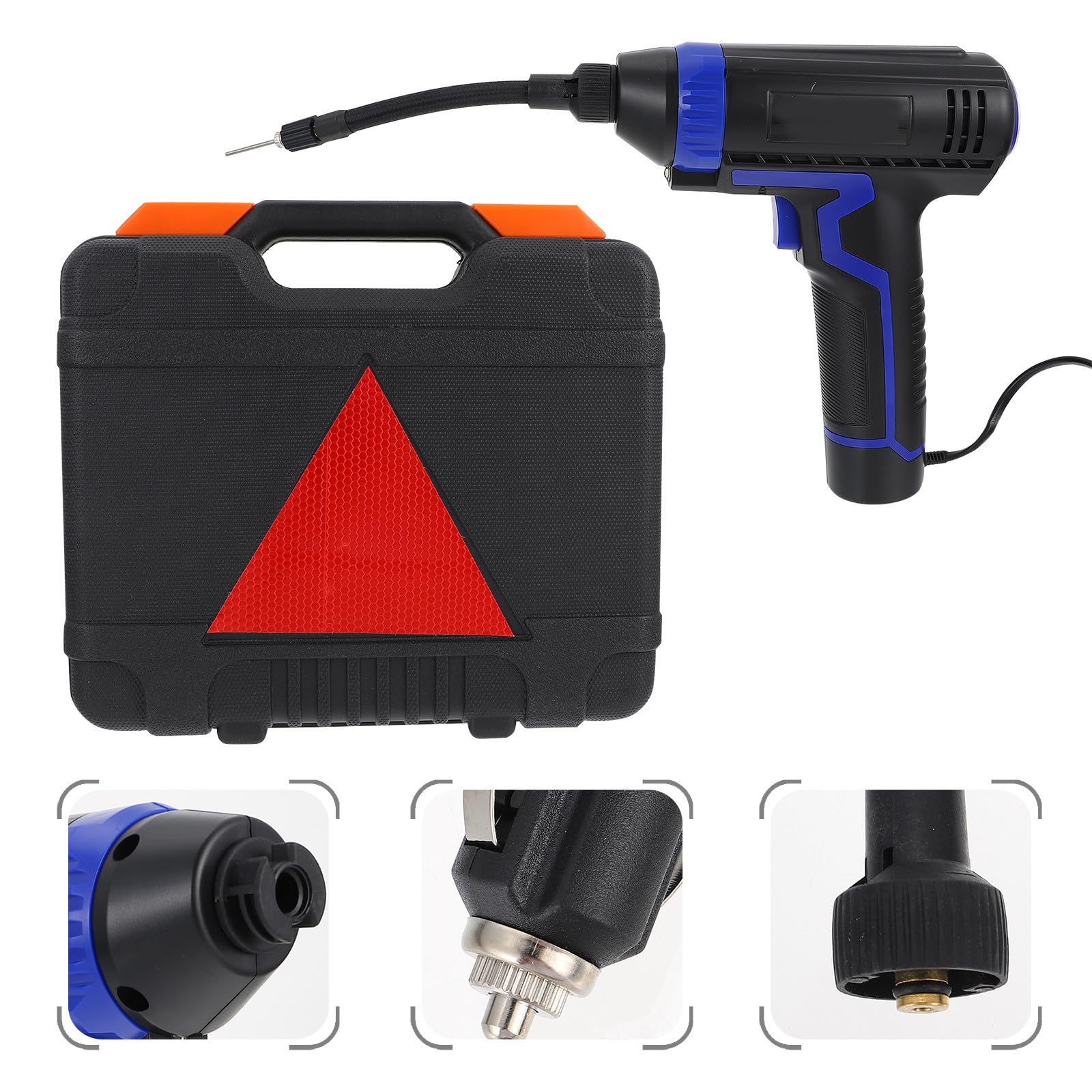 Tofficu Inflador Portátil Compresor de Aire 12.6v para Neumáticos de Coche Carga Rápida, Escala Visible, Material de Metal y Plástico para Uso en Auto y Hogar