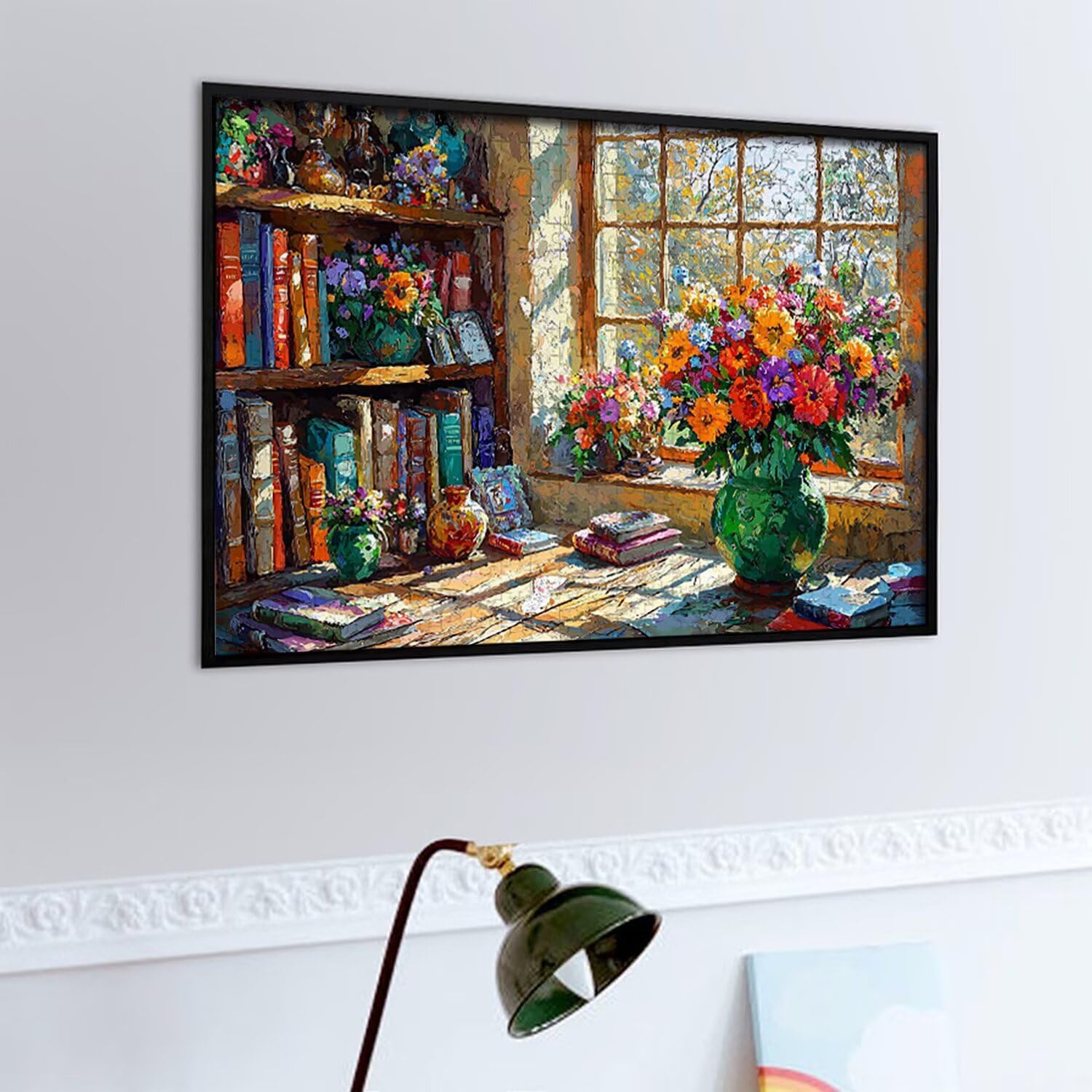 1000 sztuk puzzli, biblioteka 1000 sztuk puzzli dla dorosłych, prezent rocznicowy, prezent świąteczny, dekoracja domu, zapobieganie degeneracji mózgu u osób starszych v-780