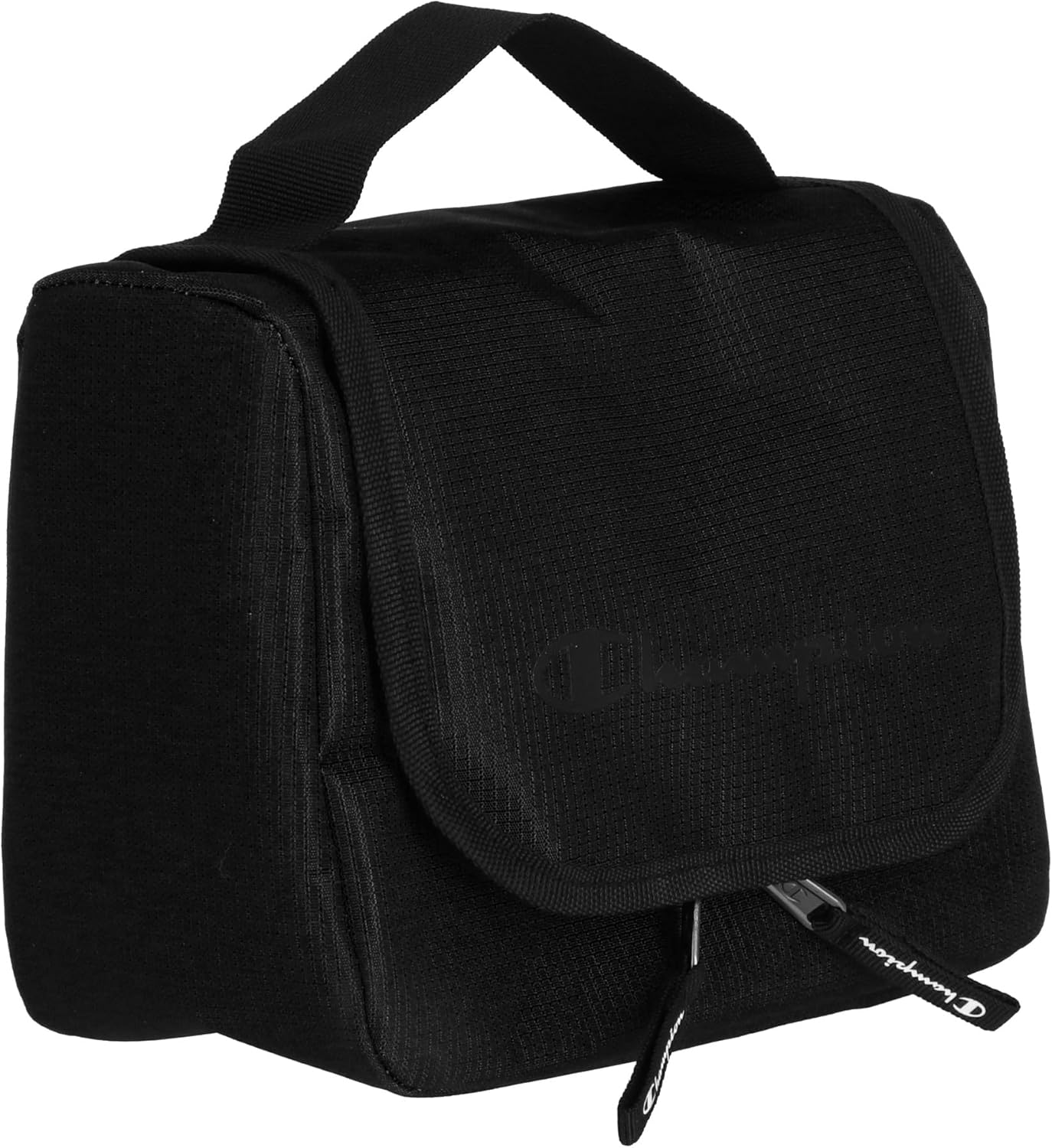 Champion Travel Hanging Toiletry Bag for Women & Men - Travel Size Bag with Hook - Lightweight Bag for your Makeup, Bathroom Accessories, Shower Bag Organizer & Camping Essentials - True Black