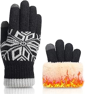 [AOY] 手袋 メンズ 防寒 【ふんわり裏起毛でぬくもりキープ・3色選択】 ニット グローブ 冬 あったか 保温 裏起毛 柔らかい 厚手 防風 スマホ対応 ストレッチ性 バイク 自転車 作業用