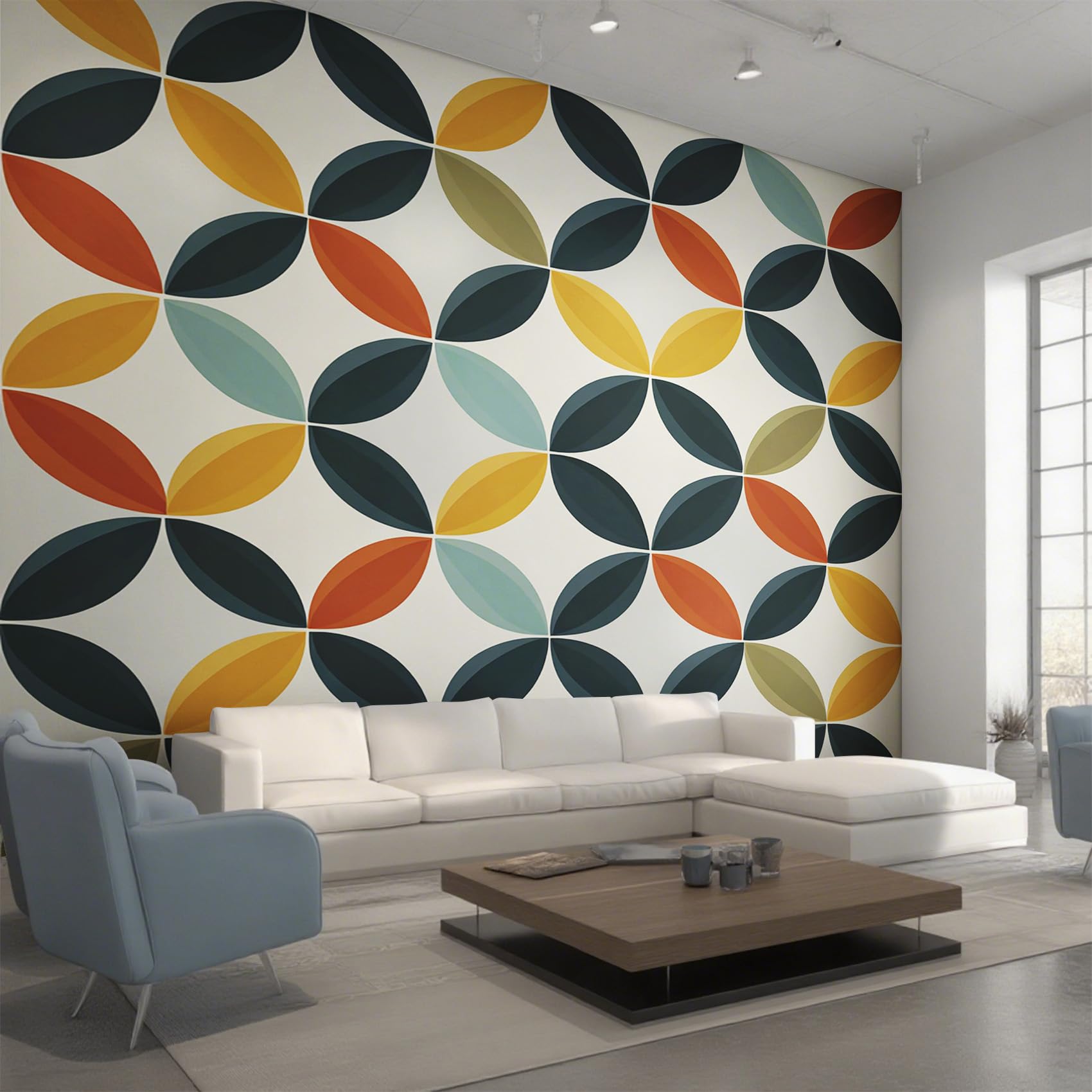 Fresque Murale Intissé au design géométrique haut de gamme