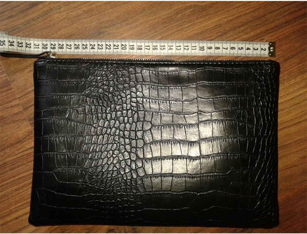 Women Clutches Crocodile Grain PU Leather Envelope Clutch Bag - Image 8