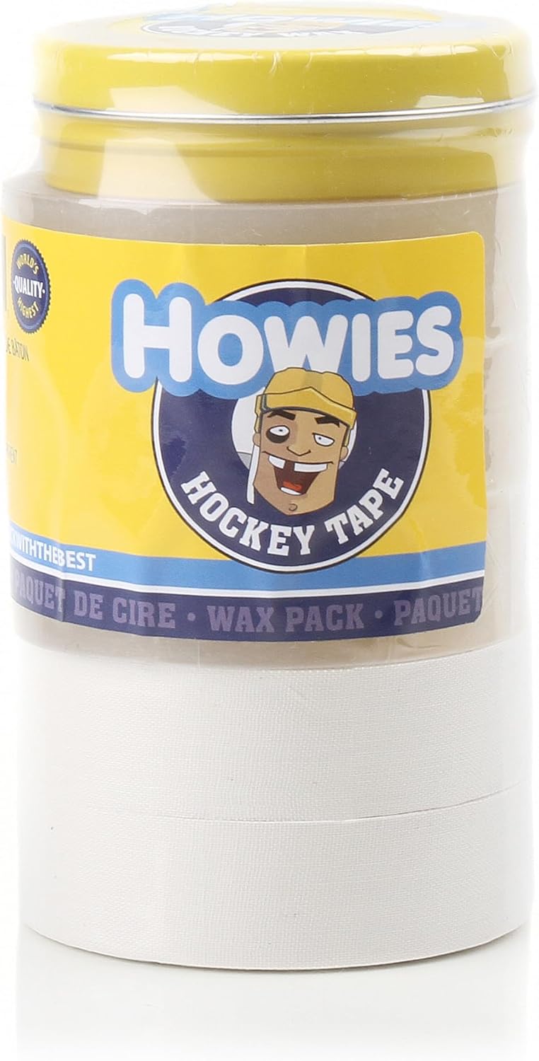 Howies Hockey Tape Wax Pack - Stick Wax and Tape Combo Packs - White Black and Clear - Made in The USA
