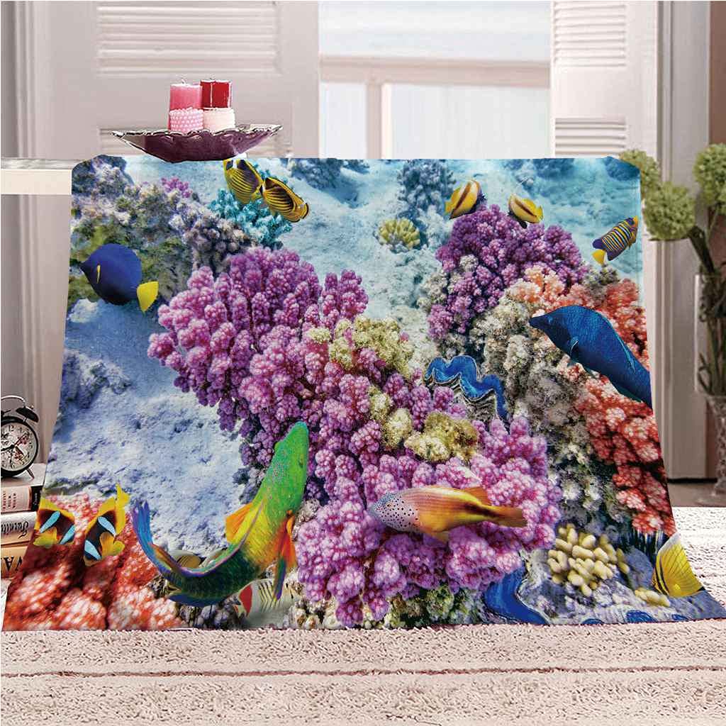 Couverture douce au toucher poisson de corail, le cadeau idéal
