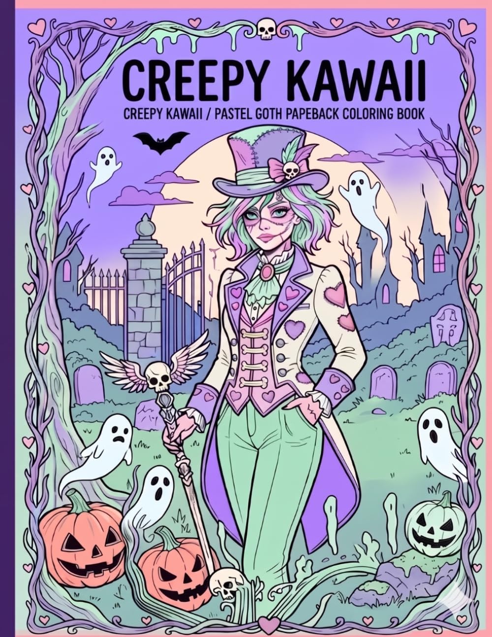 CREEPY KAWAII COLORING BOOK: Spooky Cute & Pastel Goth Designs for Adults and Teens