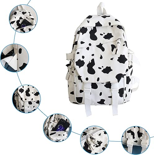 Vista 52 de Lobagve Mochila de pana grande para universidad, mochila casual para computadora portátil, mochila de viaje para mujeres y hombres, verde 7490