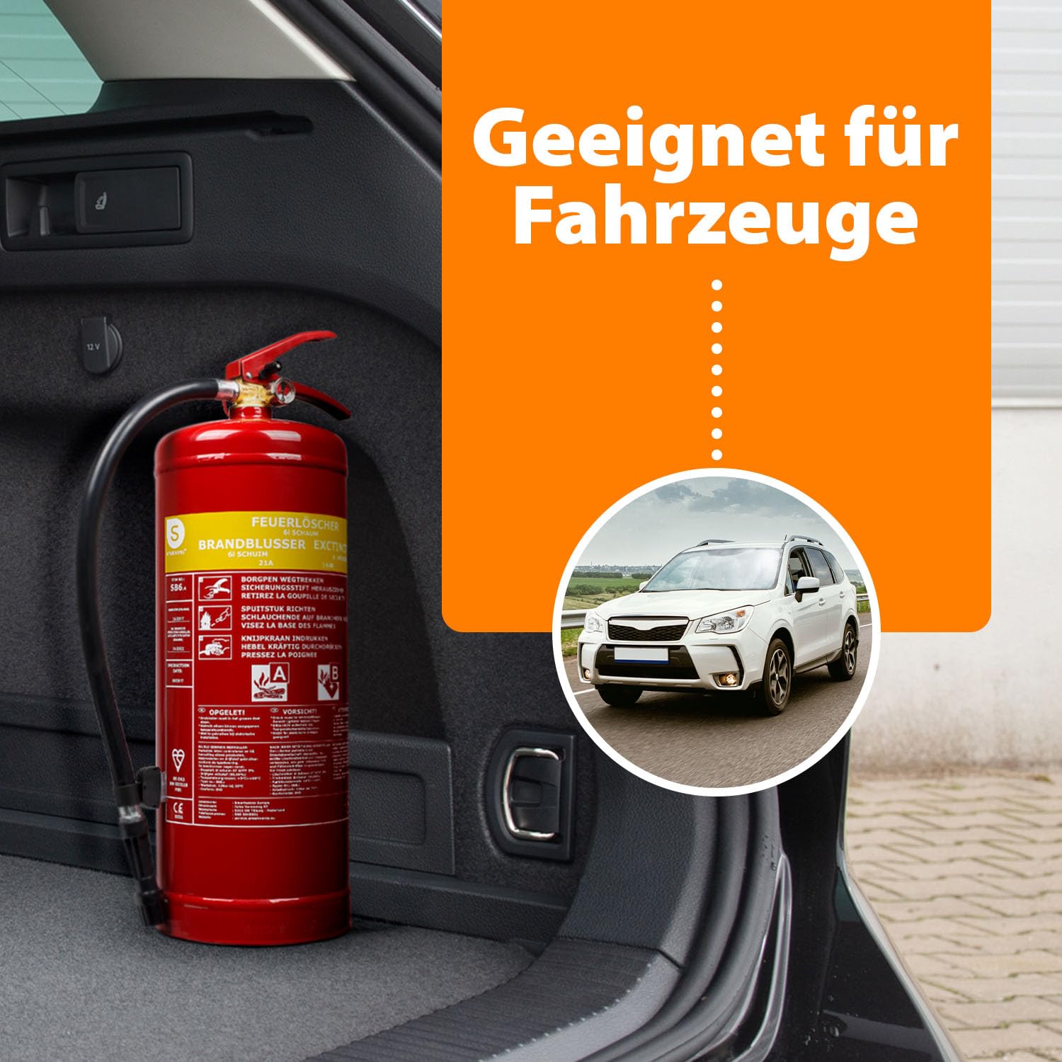 Smartwares FEX-15266 Schaum-Feuerlöscher, Rot