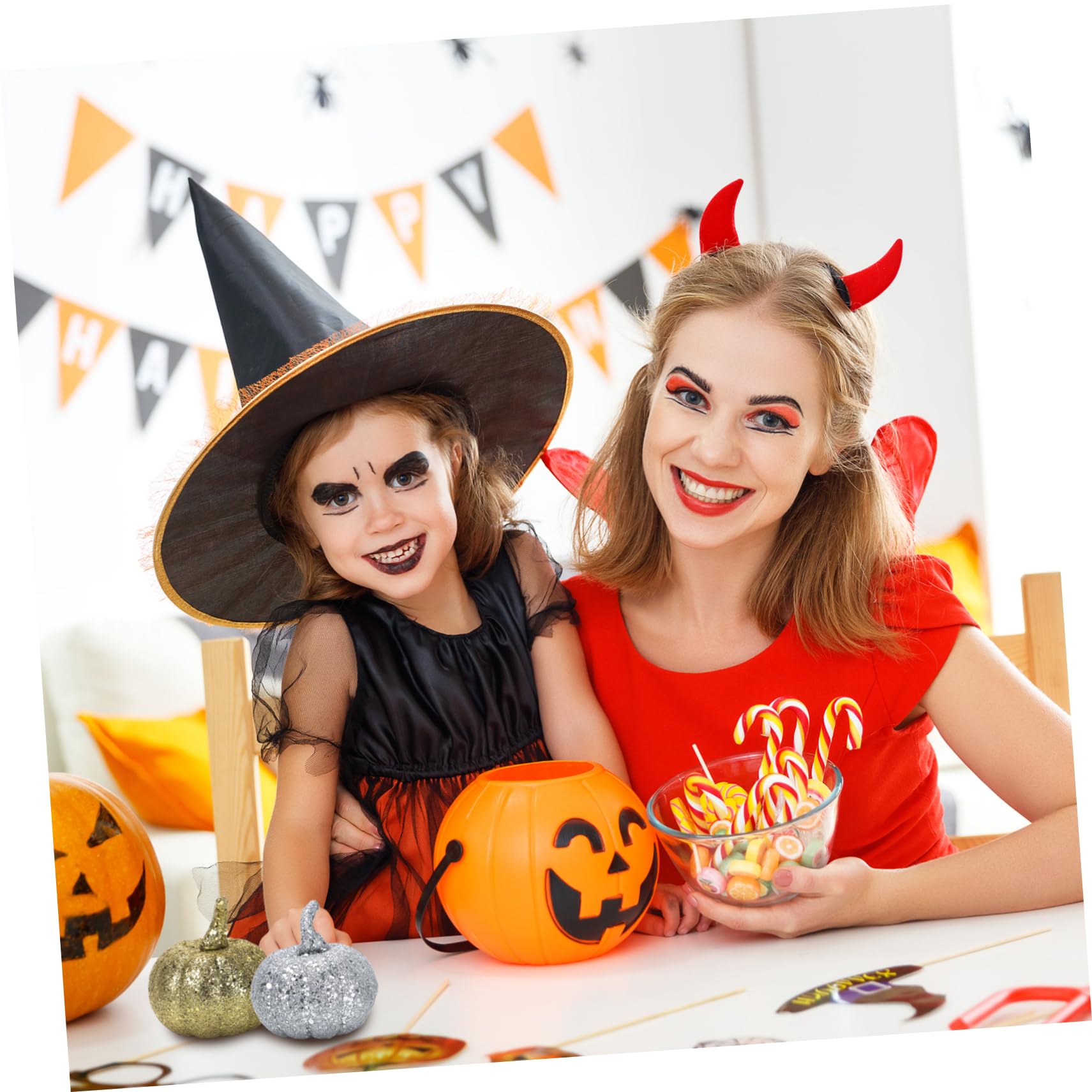 ABOOFAN 60stücke Miniature Künstliche Kürbis Deko Halloween Dekorationen Für Garten Festlichkeiten Lebendige Kunststoff-Pumpkins Für Erntedank Und Weihnachten