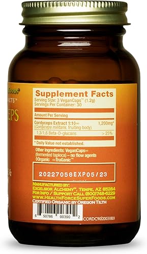 Miniatura 2 de HEALTHFORCE SUPERFOODS Integrity Extracts Cordyceps  90 VeganCaps